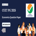 CUET PG 2026 Economics Question Paper with Solution Pdf